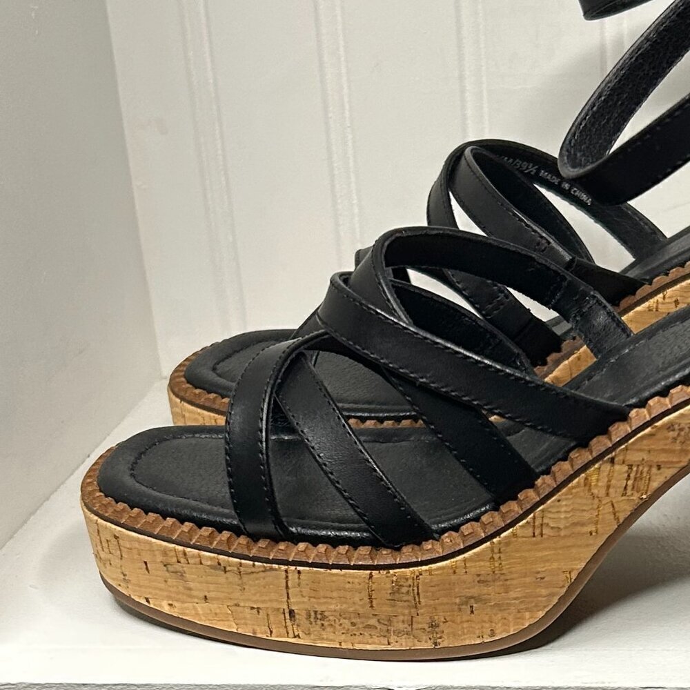 Lucky Brand Women's Taiza Platform Sandal Heeled in Black Size 8.5 - Picture 9 of 9